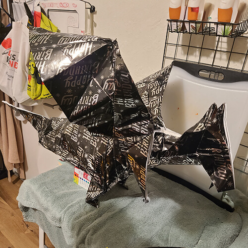 Origami Dragon Gift Wrapping