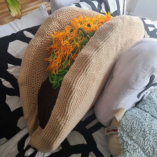 Crochet Taco Pillow