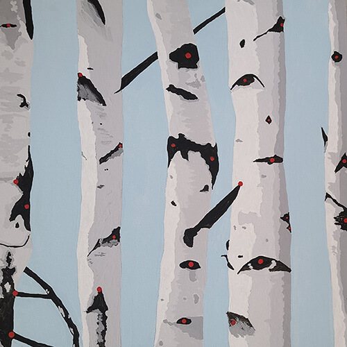 Birch Trees Painting